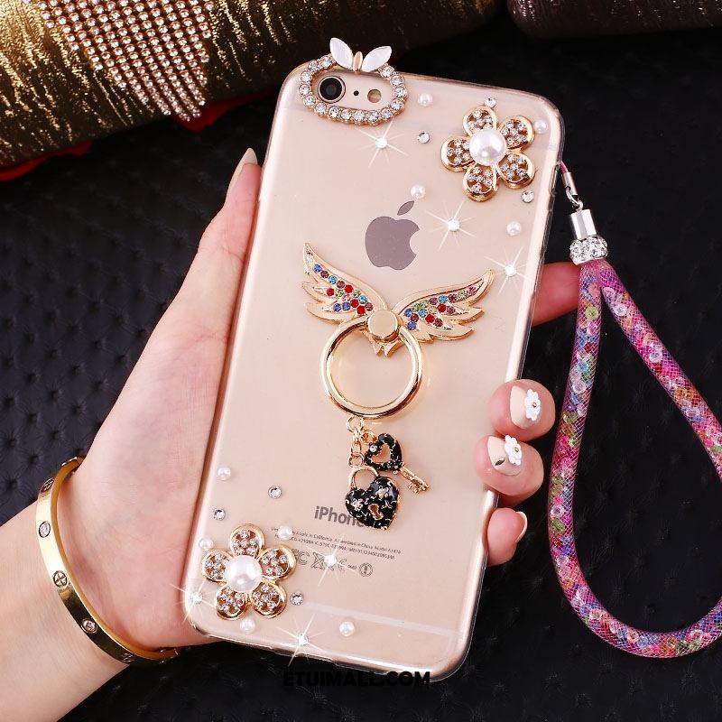 Etui iPhone Se Różowe All Inclusive Rhinestone Miękki Anti-fall Futerał Kup