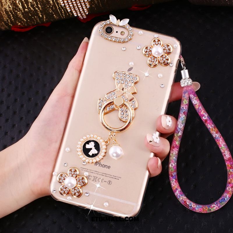 Etui iPhone Se Różowe All Inclusive Rhinestone Miękki Anti-fall Futerał Kup