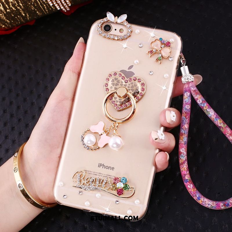 Etui iPhone Se Różowe All Inclusive Rhinestone Miękki Anti-fall Futerał Kup