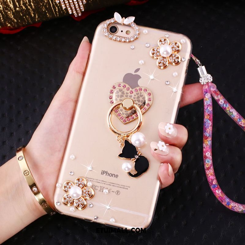 Etui iPhone Se Różowe All Inclusive Rhinestone Miękki Anti-fall Futerał Kup