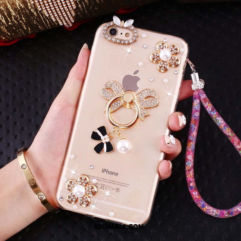 Etui iPhone Se Różowe All Inclusive Rhinestone Miękki Anti-fall Futerał Kup