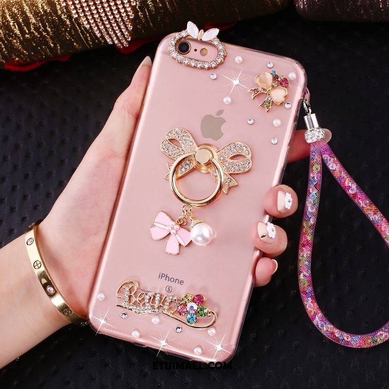 Etui iPhone Se Różowe All Inclusive Rhinestone Miękki Anti-fall Futerał Kup