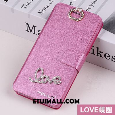 Etui iPhone Se Skórzany Futerał Ochraniacz Rhinestone Anti-fall Różowe Futerał Tanie