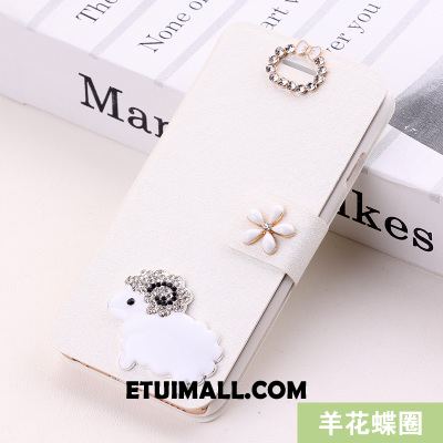 Etui iPhone Se Skórzany Futerał Ochraniacz Rhinestone Anti-fall Różowe Futerał Tanie