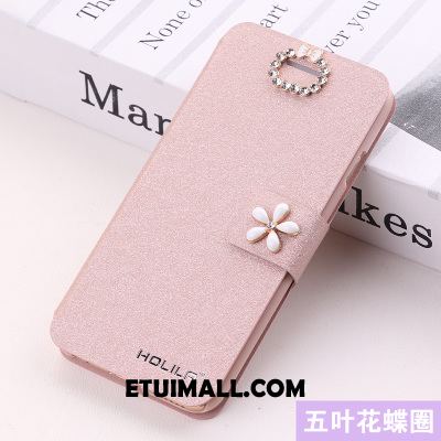 Etui iPhone Se Skórzany Futerał Ochraniacz Rhinestone Anti-fall Różowe Futerał Tanie