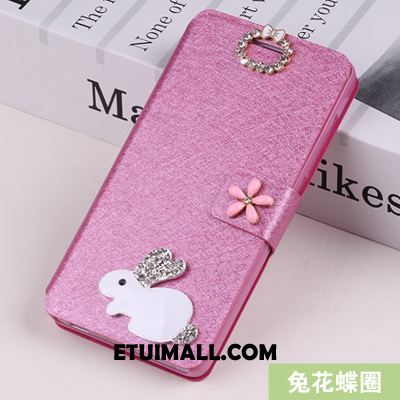 Etui iPhone Se Skórzany Futerał Ochraniacz Rhinestone Anti-fall Różowe Futerał Tanie