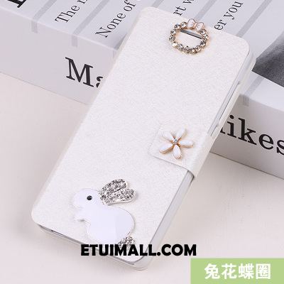 Etui iPhone Se Skórzany Futerał Ochraniacz Rhinestone Anti-fall Różowe Futerał Tanie