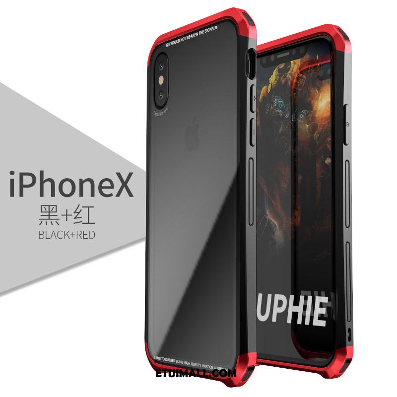 Etui iPhone X Telefon Komórkowy Metal Szkło Hartowane Tylna Pokrywa Granica Obudowa Sprzedam