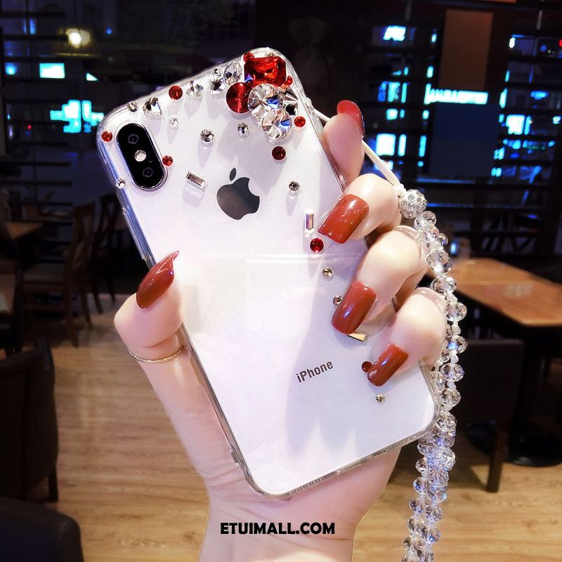 Etui iPhone X Wiszące Ozdoby Luksusowy Kryształ Przezroczysty Rhinestone Obudowa Sprzedam