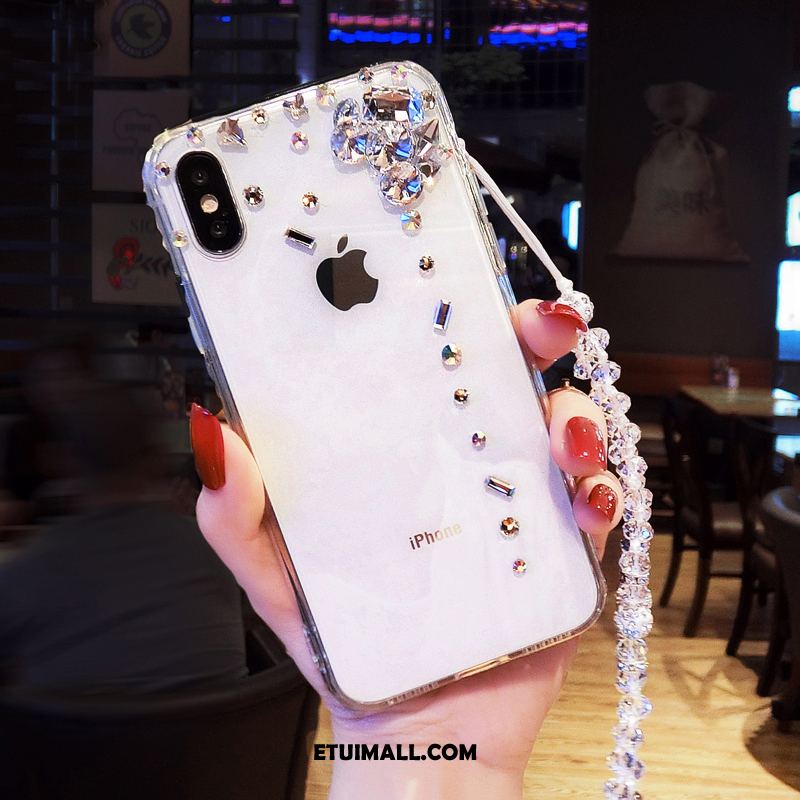 Etui iPhone X Wiszące Ozdoby Luksusowy Kryształ Przezroczysty Rhinestone Obudowa Sprzedam