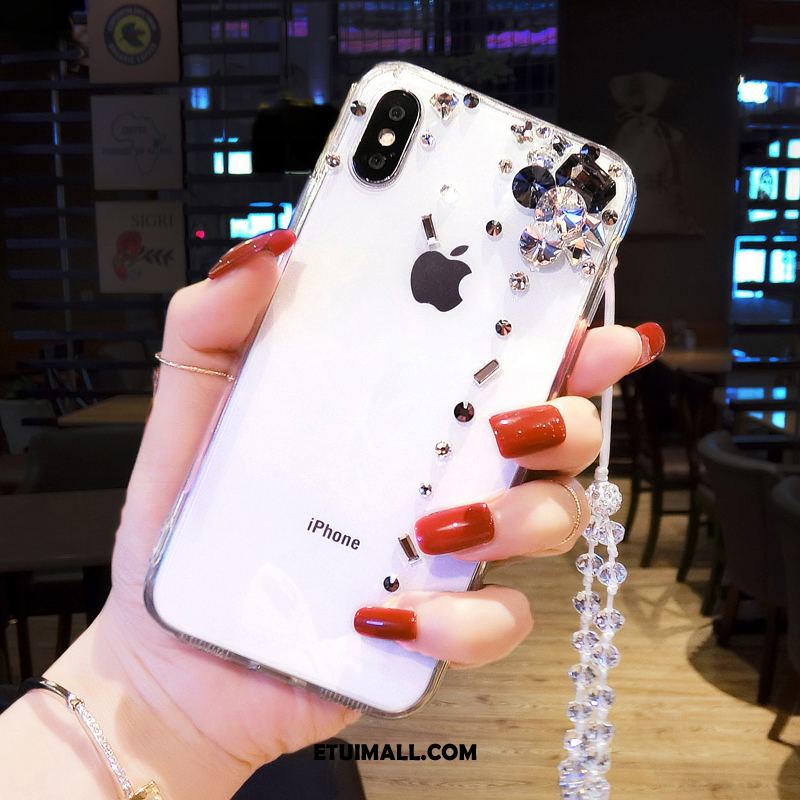 Etui iPhone X Wiszące Ozdoby Luksusowy Kryształ Przezroczysty Rhinestone Obudowa Sprzedam