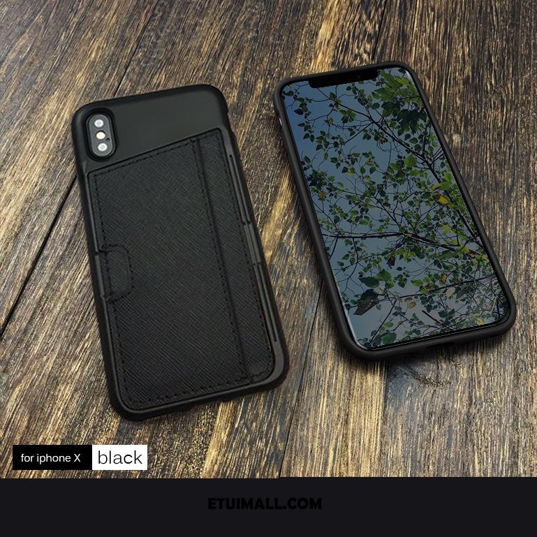 Etui iPhone X Wspornik Telefon Komórkowy Anti-fall Karta Czarny Obudowa Sklep