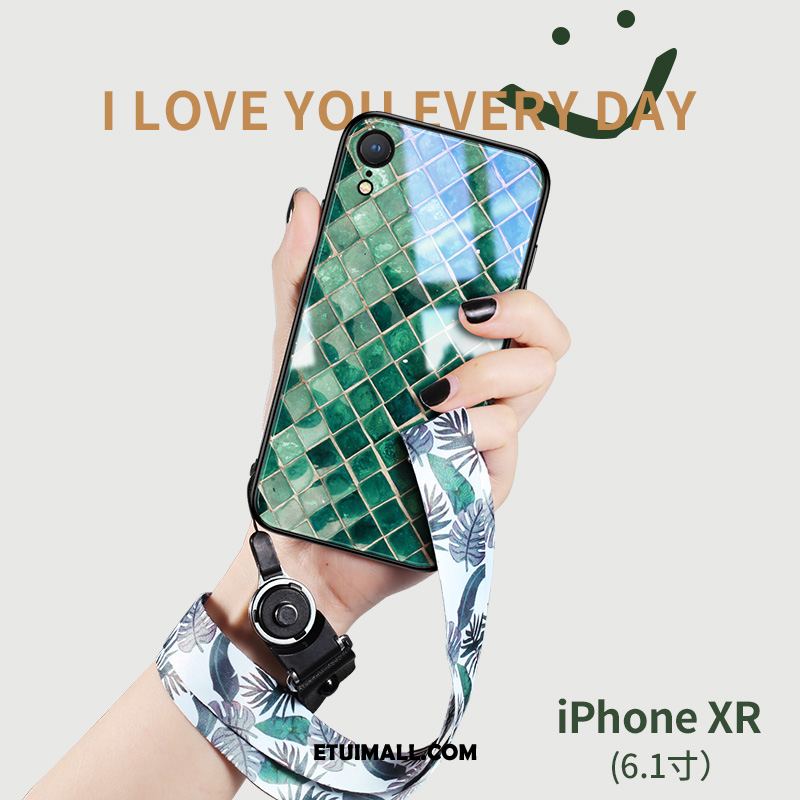 Etui iPhone Xr Kolor Anti-fall Cienkie Silikonowe Modna Marka Pokrowce Dyskont