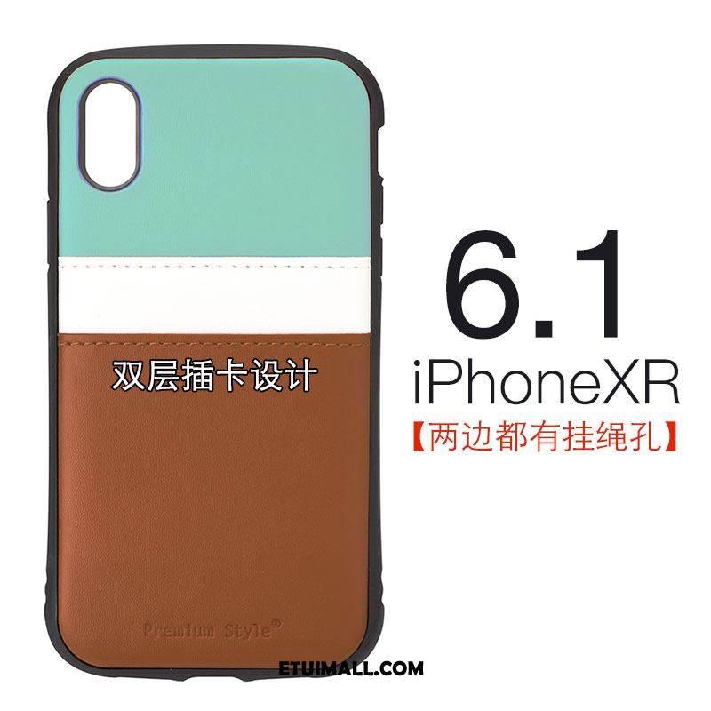 Etui iPhone Xr Skórzany Futerał Oryginalne Tendencja Wiszące Ozdoby Ochraniacz Pokrowce Tanie