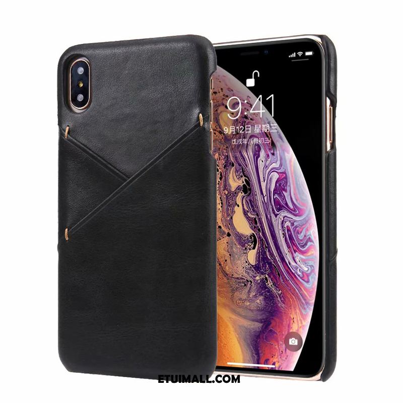 Etui iPhone Xs Biznes Anti-fall Modna Marka Eleganckie Skórzany Futerał Futerał Oferta