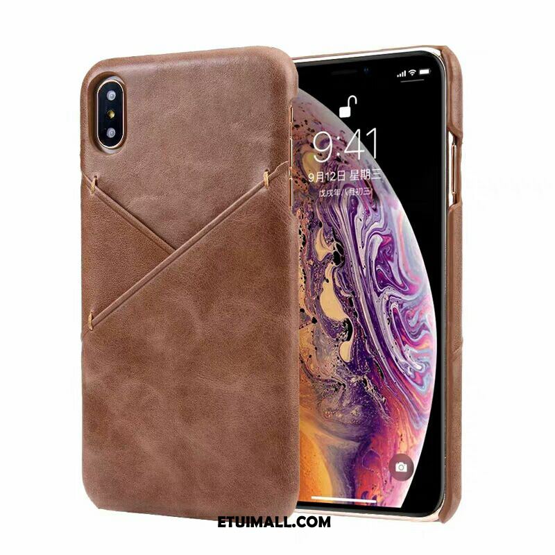 Etui iPhone Xs Biznes Anti-fall Modna Marka Eleganckie Skórzany Futerał Futerał Oferta