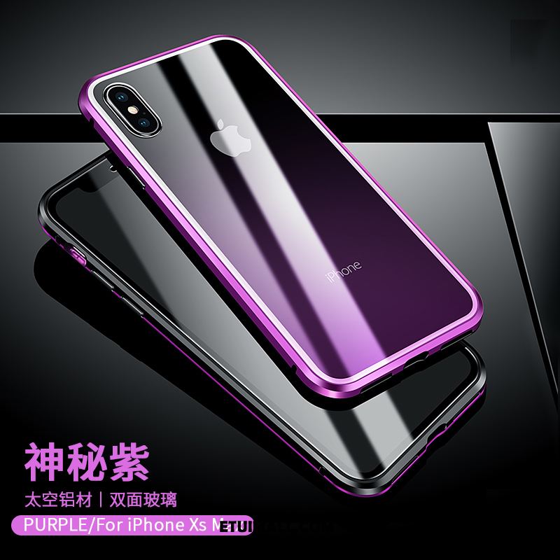 Etui iPhone Xs Max All Inclusive Purpurowy Gradient Szkło Osobowość Futerał Sklep