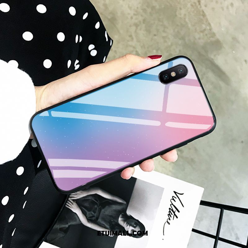 Etui iPhone Xs Max All Inclusive Szkło Czerwony Osobowość Anti-fall Futerał Online