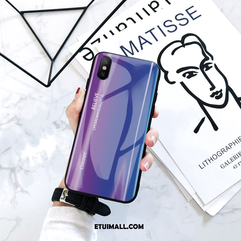 Etui iPhone Xs Max All Inclusive Szkło Czerwony Osobowość Anti-fall Futerał Online