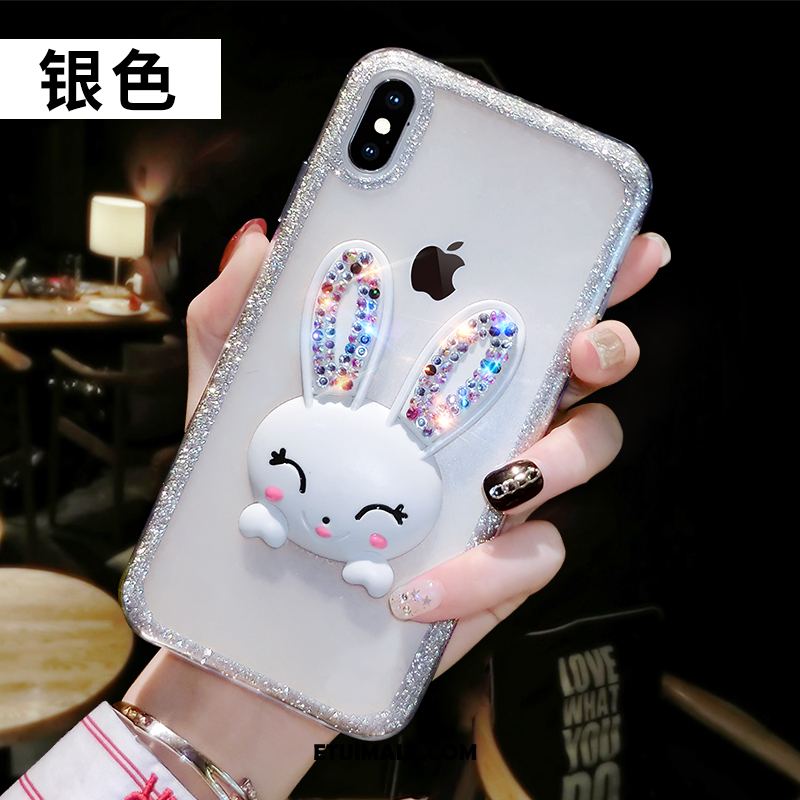 Etui iPhone Xs Max Bunny Wspornik Czerwony Netto Telefon Komórkowy Proszek Futerał Tanie