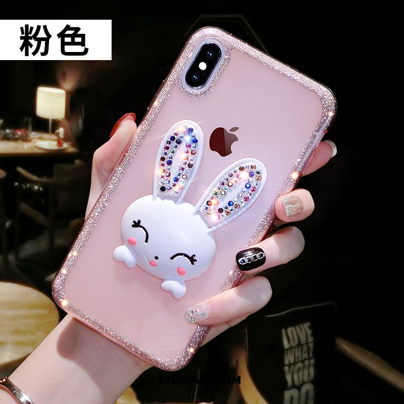 Etui iPhone Xs Max Bunny Wspornik Czerwony Netto Telefon Komórkowy Proszek Futerał Tanie