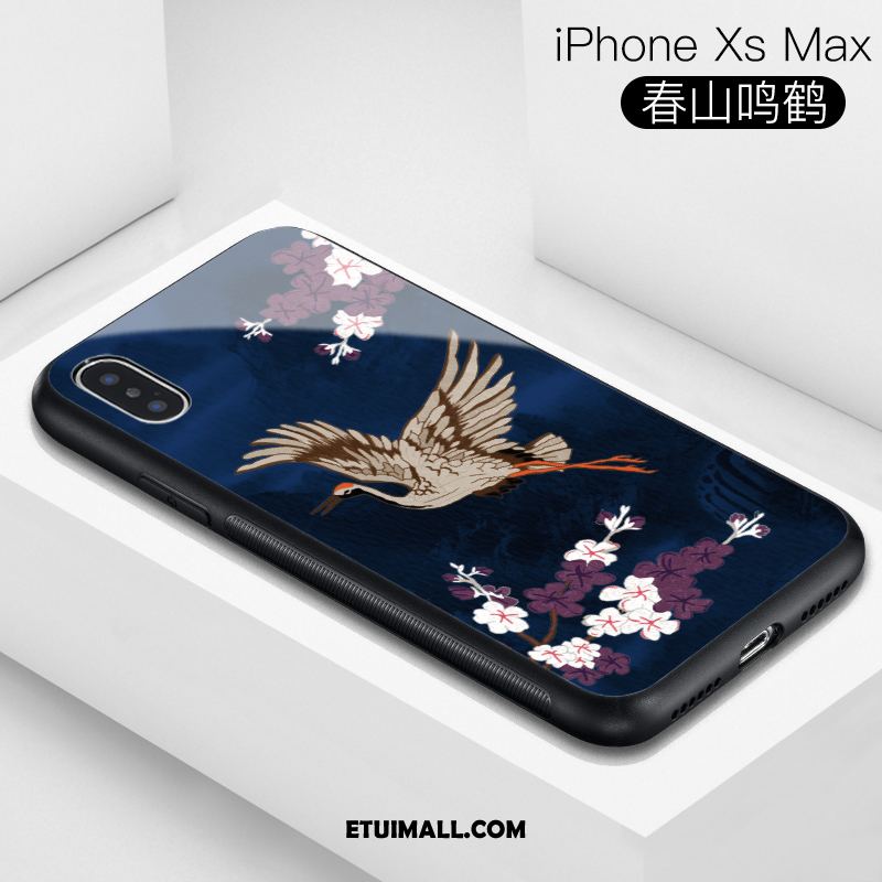 Etui iPhone Xs Max Niebieski Kreatywne Telefon Komórkowy Modna Marka All Inclusive Futerał Tanie