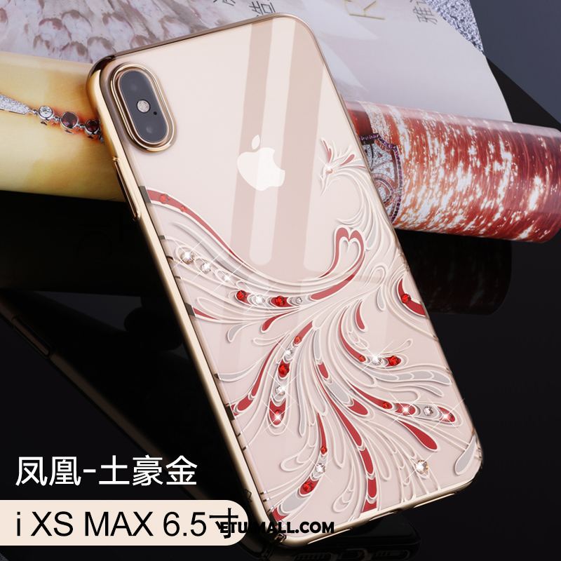 Etui iPhone Xs Max Osobowość Zakochani Przezroczysty Nowy Rhinestone Pokrowce Dyskont