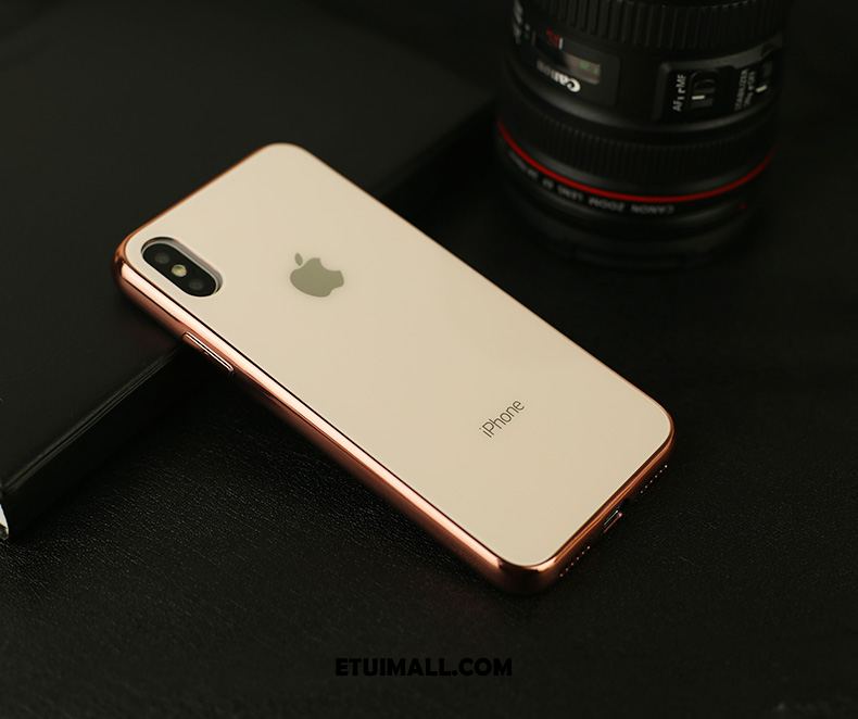 Etui iPhone Xs Max Szkło Modna Marka Anti-fall Granica Czerwony Obudowa Tanie