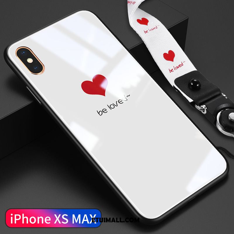 Etui iPhone Xs Max Wisząca Szyja Modna Marka Miłość Lustro Szkło Futerał Oferta