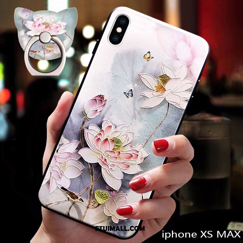 Etui iPhone Xs Max Wiszące Ozdoby Tendencja Niebieski Miękki Anti-fall Obudowa Dyskont