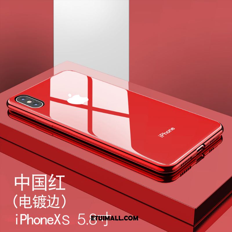 Etui iPhone Xs Nowy Modna Marka Silikonowe Szkło Czerwony Netto Obudowa Online