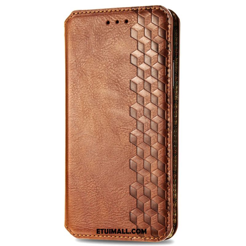 Flip Kotelot Huawei Pura 70 Diamentowy Fryz Z Efektem Zamszu Etui Ochronne