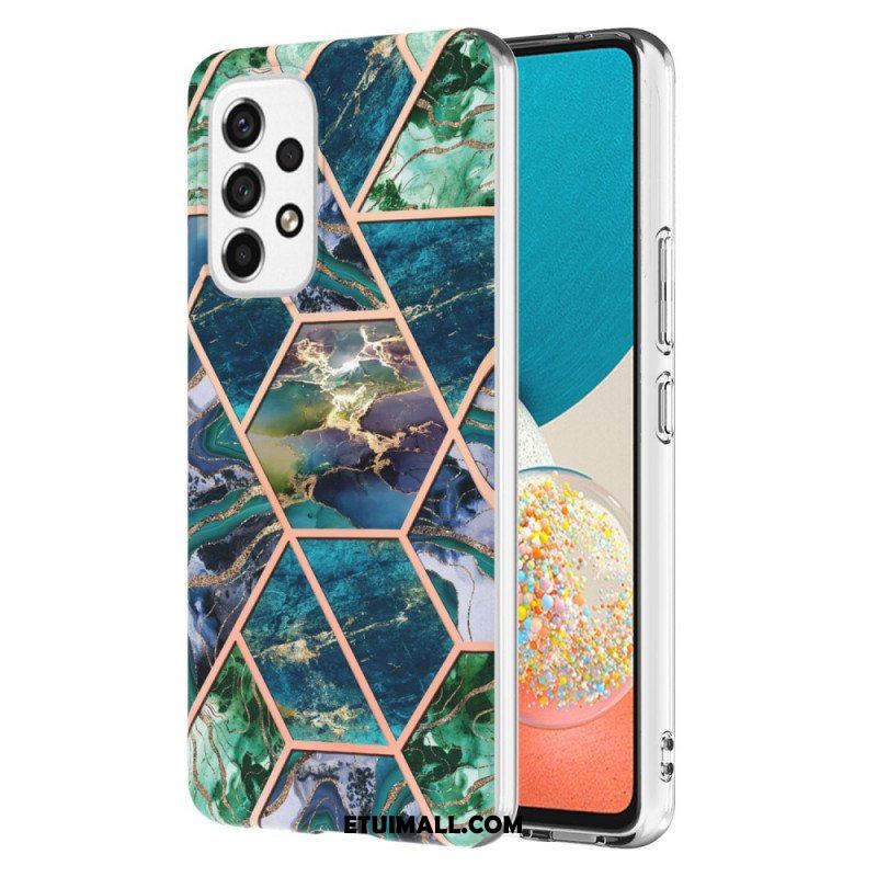 Futerały do Samsung Galaxy M53 5G Błyszczący Geometryczny Marmur