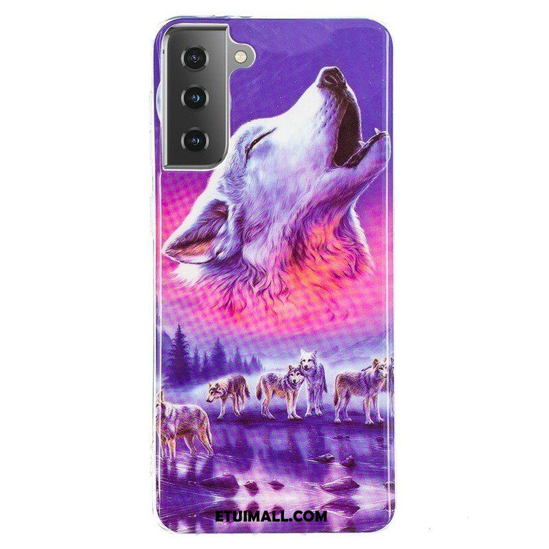 Futerały do Samsung Galaxy S21 5G Seria Fluorescencyjnych Wilków