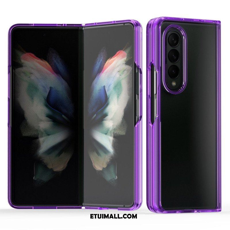 Futerały do Samsung Galaxy Z Fold 3 5G Przezroczyste Kolorowe Krawędzie