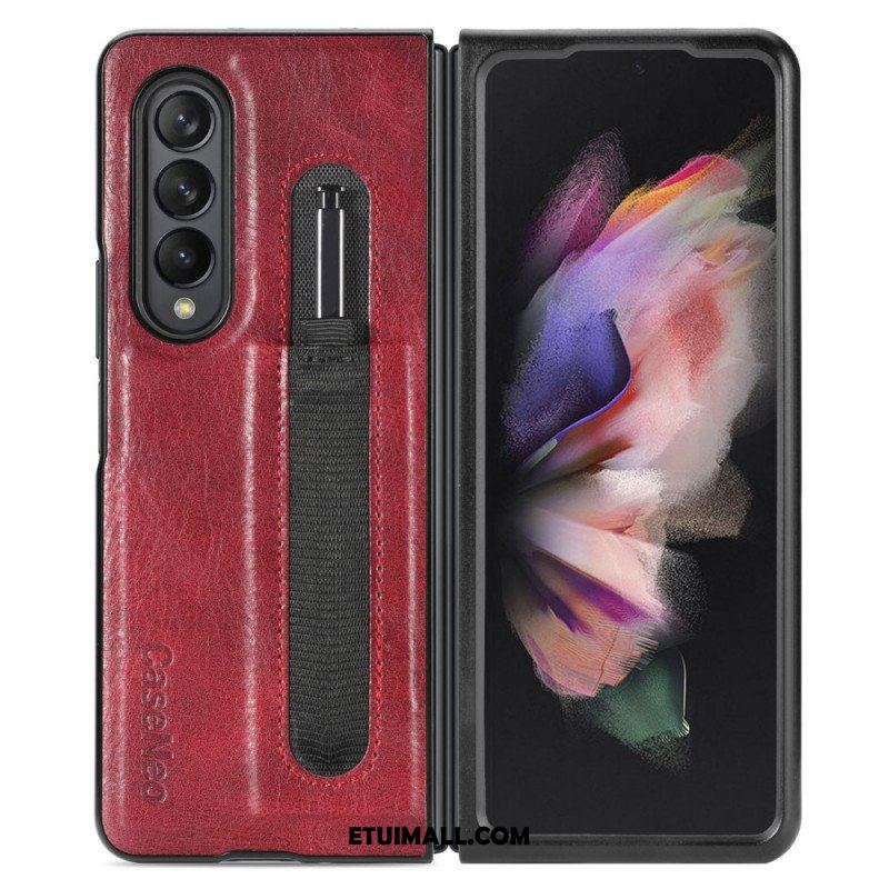 Futerały do Samsung Galaxy Z Fold 3 5G Stylowy Skórzany Uchwyt Na Rysik Caseneo