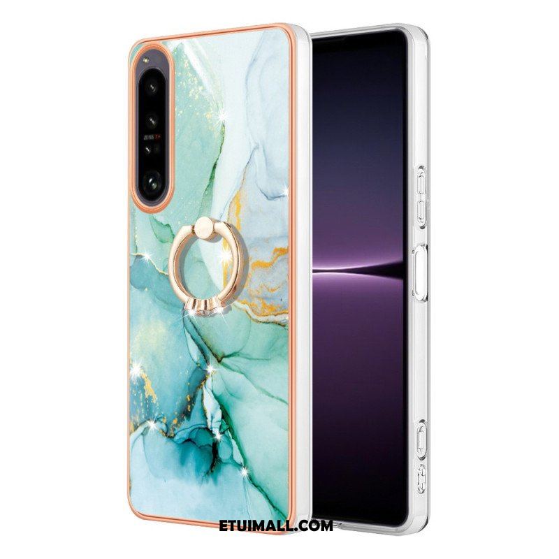 Futerały do Sony Xperia 1 IV Marmur Ze Wspornikiem Pierścienia