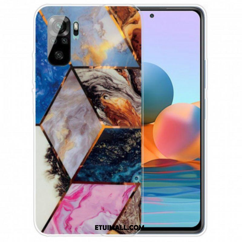 Futerały do Xiaomi Redmi Note 10 / 10S Marmur O Intensywnej Geometrii