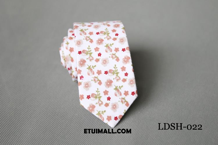 Krawat Casual Europa Kwiatowa Online, Krawat Męskie 100% Bawełna 6 Cm Schwarz