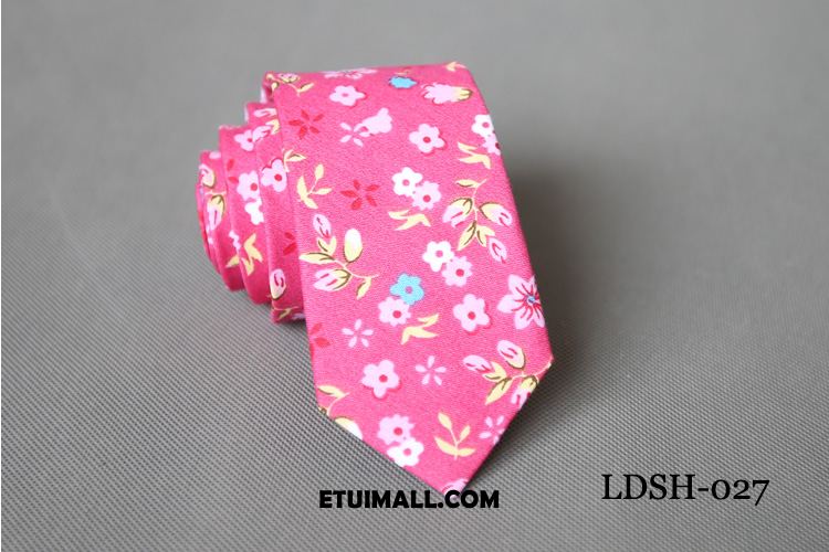 Krawat Casual Europa Kwiatowa Online, Krawat Męskie 100% Bawełna 6 Cm Schwarz