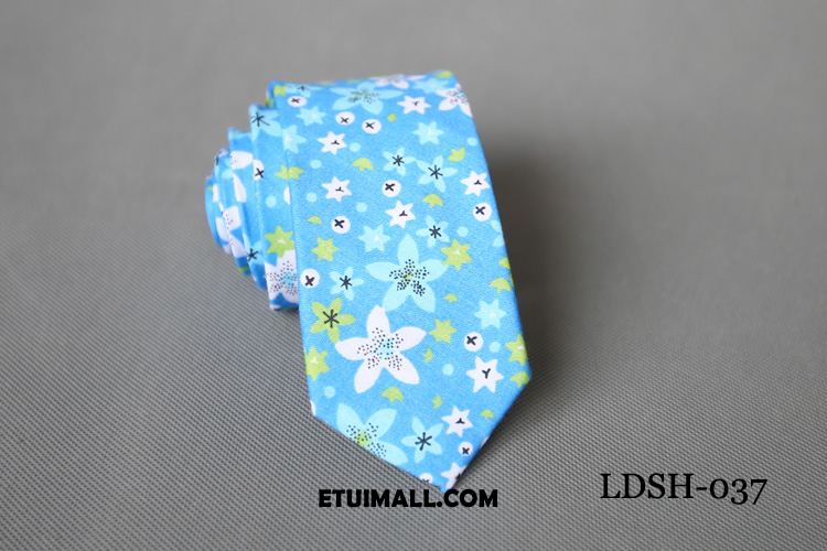 Krawat Casual Europa Kwiatowa Online, Krawat Męskie 100% Bawełna 6 Cm Schwarz