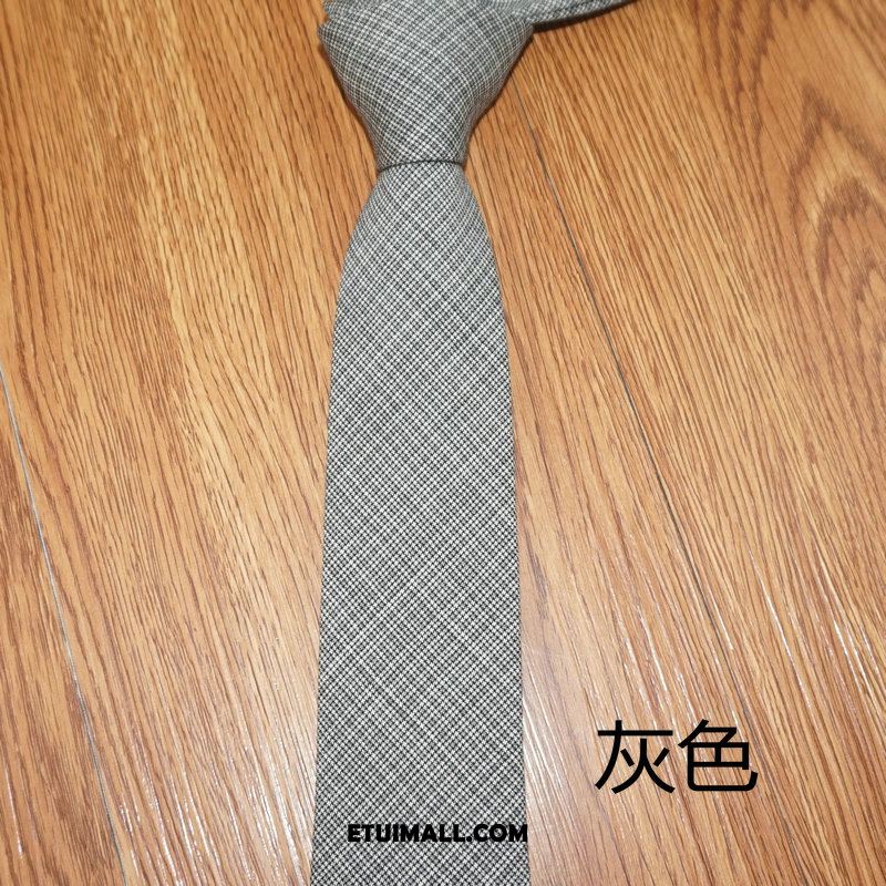 Krawat Szary Biznes Sukienka Online, Krawat Męskie Brytyjski Wąskie Weiß Schwarz Grau