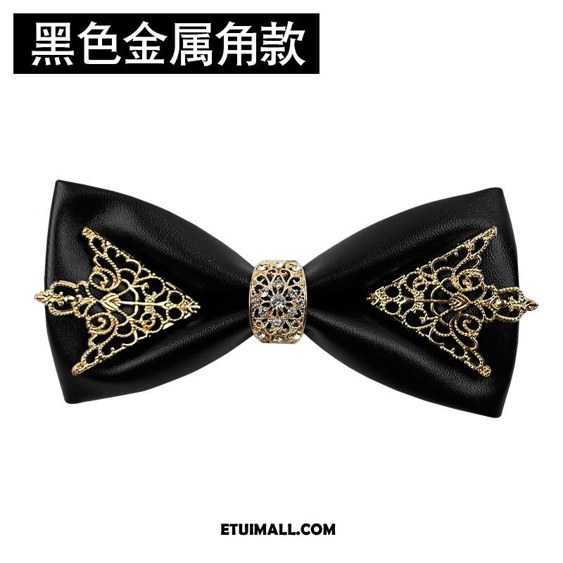 Muszka Kołnierz Kwiatowy Trendy Groomsmen Oferta, Muszka Męskie Pan Młody Męska Schwarz Gold