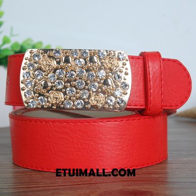 Paski Moda Dekoracja Rhinestone Online, Paski Damskie Prosty Dobrze Gelb