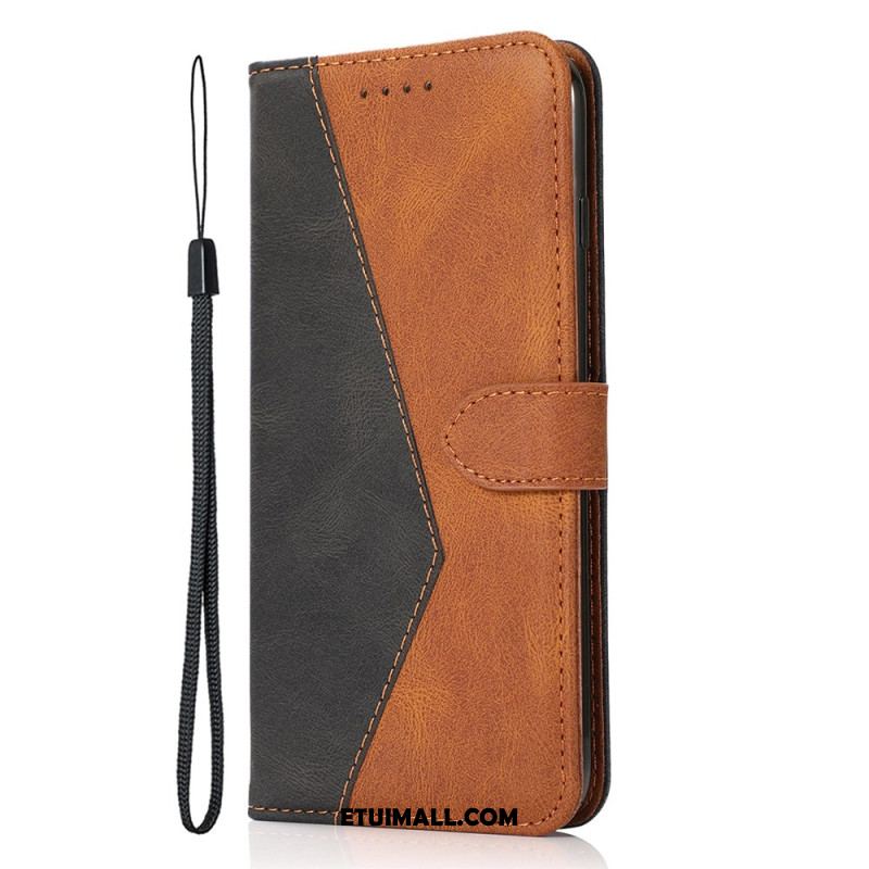 Skórzany Futerał Xiaomi 14t Pro Etui Na Telefon Dwukolorowy