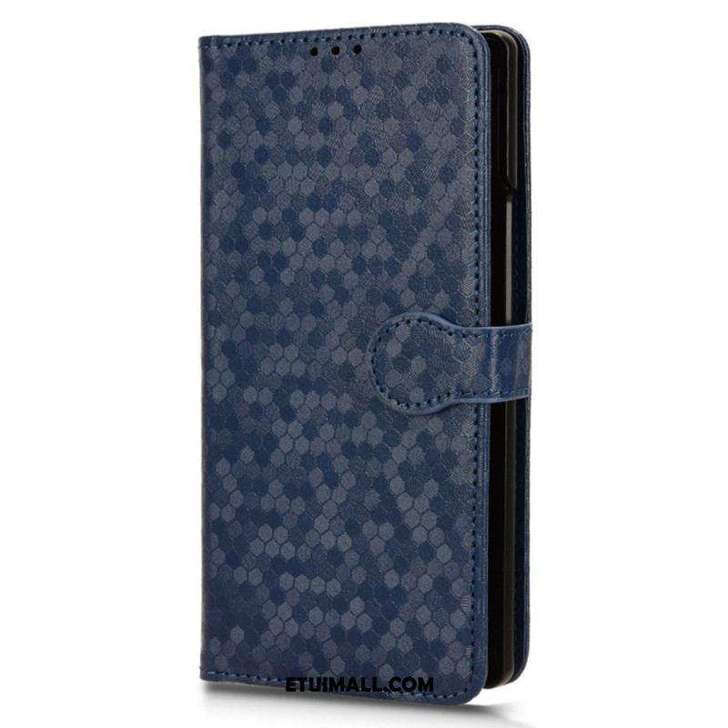 Skórzany Futerał Xiaomi Mix Fold 3 Etui Na Telefon Błyszczące Kropki Z Paskiem