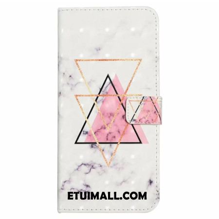Etui Folio Do iPhone 16 Marmur Trójkątny