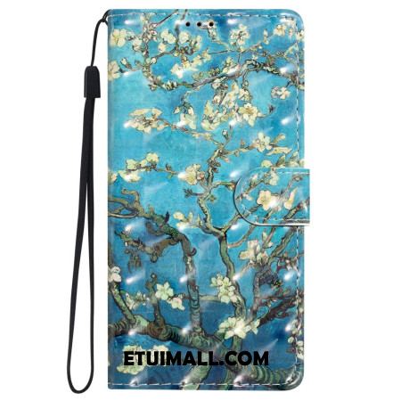 Etui Folio Do iPhone 16 Plus Kwiaty Moreli Z Paskiem
