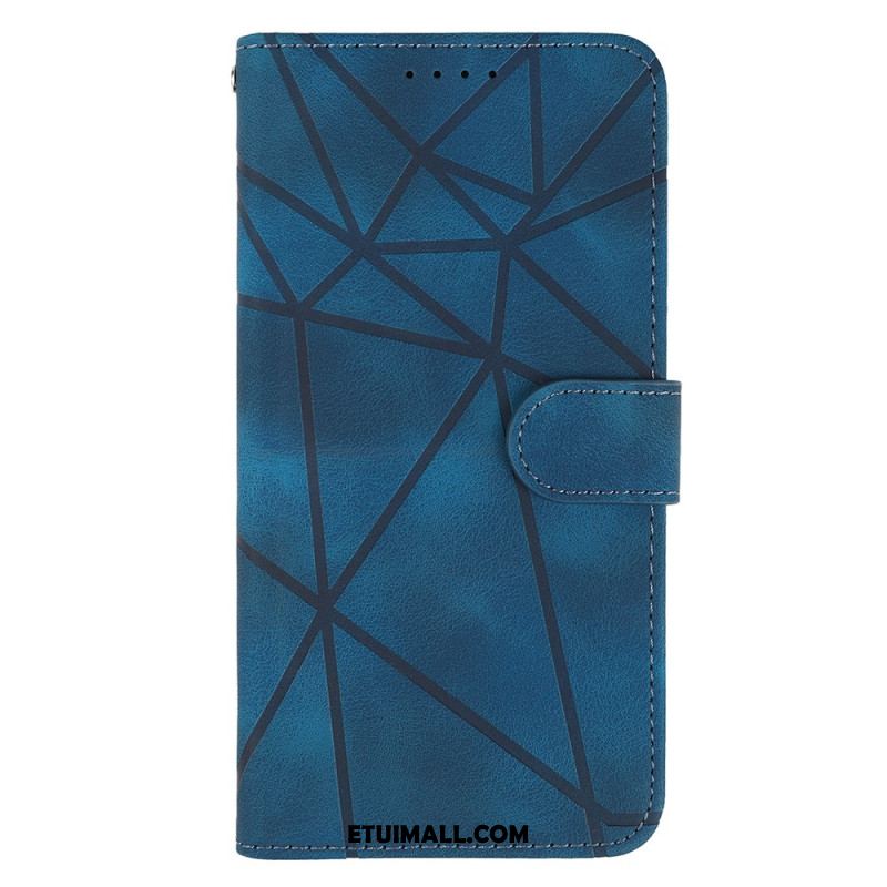 Etui Folio Samsung Galaxy A16 5g Linie Z Efektem Zamszu