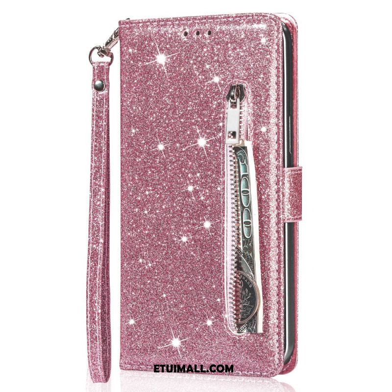 Etui Folio Samsung Galaxy A55 5g Błyszcząca Torebka Z Paskiem